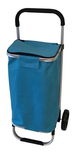 Carrito Chango De Compras 60l De Aluminio Ruedas De Silicona