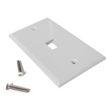 Tapa Placa Para Caja Pared 1 Jack Rj45 Utp Blanca