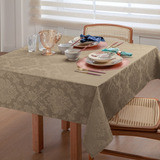 Toalha De Mesa Luxo 6 Lugares Jacquard Tecido Grosso