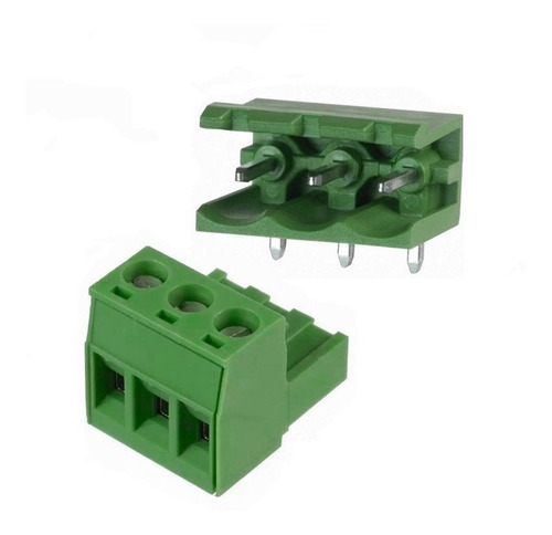 Kit De 5 Conector Bornera 3 Pines Desmontable Enchufable