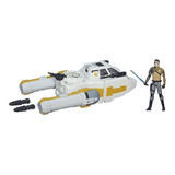 Star Wars Vehiculo Nave Wing Scout Bomber Con Figura Hasbro