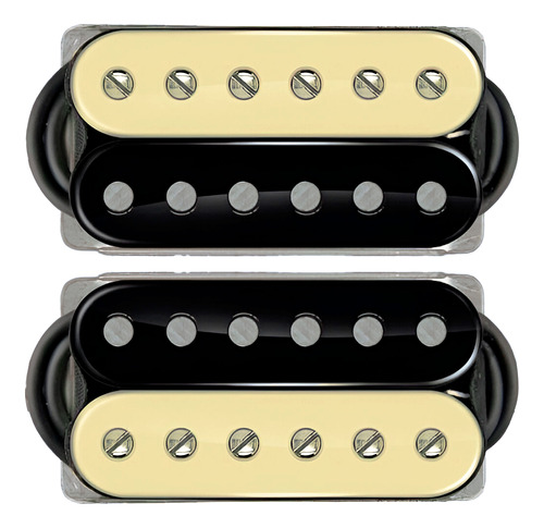 Set Captador Zebra Fleor Vintage Para Les Paul Ponte E Braço