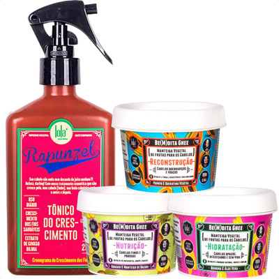 Kit Cronograma Ghee + Tonico Rapunzel Lola Cosmetics | Frete grátis