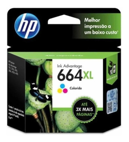 Cartucho Hp 664xl Color Original (f6v30ab) - 2136 2676 3776