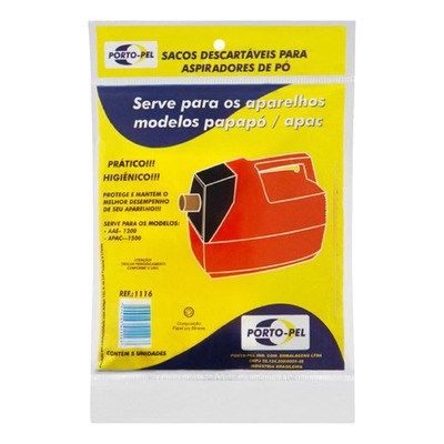 Saco Aspirador Pó Arno Papapó Aae1200 Apac1500 Antigo 10 Uni