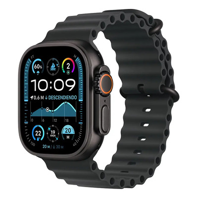 Apple Watch Ultra 2 GPS + Cellular • Caja de titanio negro de 49 mm • Correa Ocean negra | Meses sin interés