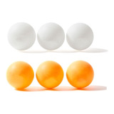 2 Set De 6 Pelota Ping Pong, 3 Blanca, 3 Naranja C/u,