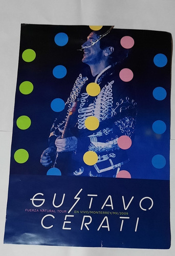 Mini Poster Gustavo Cerati Fuerza Natural Tour Dañado