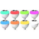Lampada Led 12w Com Som Bluetooth E Controle De Luz Colorida
