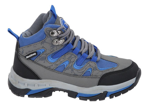 Zapato Outdoor Infantil Black Sheep Manquehue Azul Gris