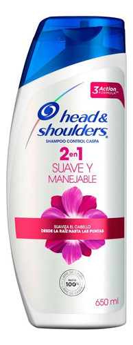  Head & Shoulders Shampoo 2en1 Suave Y Manejable 650 Ml