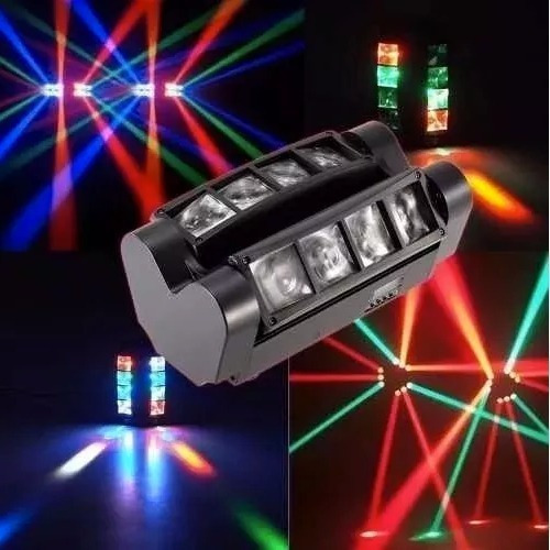 Mini Moving Spider Beam 8 Leds 5w Rgbw Strobo Dmx Luatek Cor Da Luz Rgbw Multicolor 110v/220v