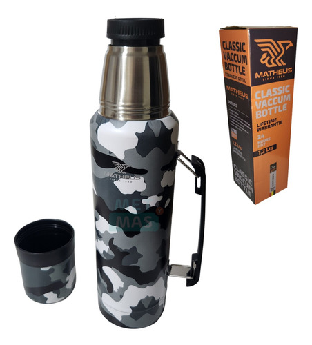 Termo Mate Camuflado 1.2l Pico Cebador Acero Inox - Matheus