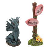 Set De Estatuas De Dragón En Miniatura Con Forma De Hada De