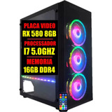 Pc Gamer I7 10 Geração / Rx 580 8gb / 16gb Ddr4 / Ssd 480gb