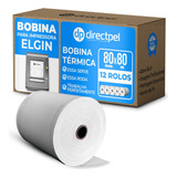 Directpel Bobina 80x80 Para Impressora Térmica Elgin C/ 12 Cor Branco