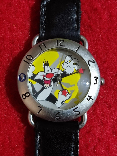 Reloj Mujer Looney Tunes (silvestre Y Piolín) 00s, Vintage.