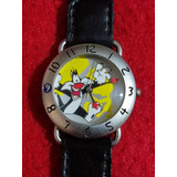 Reloj Mujer Looney Tunes (silvestre Y Piolín) 00s, Vintage.