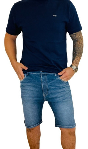 Bermuda Jeans Fiume Batista Chupín Azul 