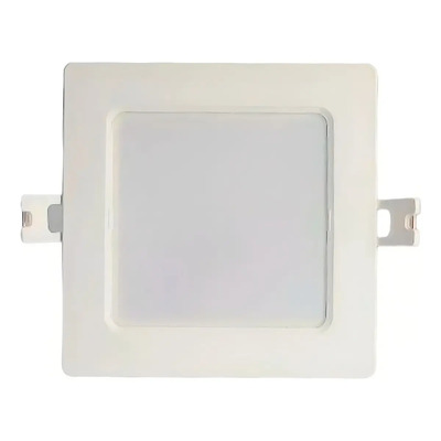 Panel LED Embutir Cuadrado Candela 6W Luz Cálida 3000K Blanco PVC | MercadoLibre