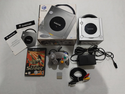 Nintendo Gamecube Prata Platinum Com Caixa, Manual, Controle, Cabos E Jogo