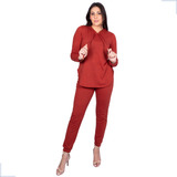 Conjunto Inverno Feminino Lanzinha Moletinho Abrigo Frio