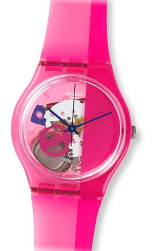 Reloj Swatch Mujer Gp145 Pinkorama Color De La Malla Fucsia Color Del Bisel Fucsia Color Del Fondo Fucsia