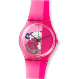 Reloj Swatch Mujer Gp145 Pinkorama Color De La Malla Fucsia Color Del Bisel Fucsia Color Del Fondo Fucsia