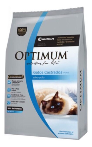  Alimento Optimum Gatos Castrados 3kg Envio S/costo Caba