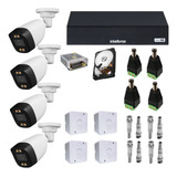 Kit 4 Câmeras Segurança Colorida 2mp Dvr Intelbras 8ch Mhdx