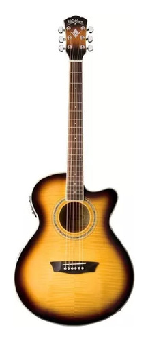 Guitarra Electroacústica Washburn Ea15 Atb Sunburst Playback