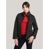 Chaqueta Acolchada Con Cierre Negro Tommy Hilfiger