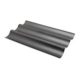 Molde Para Baguette Molde Perforado 3 Cavidades 38 X 24 Cm Color Negro