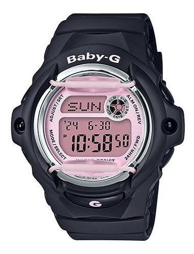 Reloj Casio Mujer Bg-169m-1d Color De La Malla Negro Color Del Bisel Negro Color Del Fondo Rosa