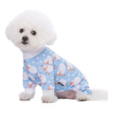 Pijamas De Ropa Para Perros De Navidad Para Cachorros Azules