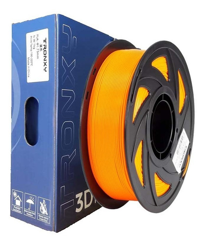 Filamento 3d Pla Tronxy De 1.75mm Y 1kg Fluo Naranja