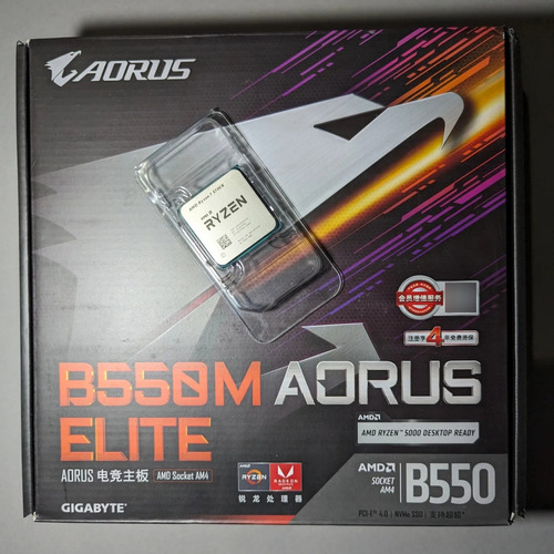 Kit Ryzen 7 5700x + Aorus B550m Elite