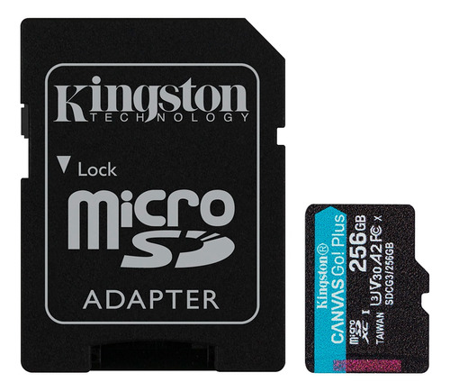 Cartão De Memória Micro Sdxc 256gb 4k Kingston Sdcg3/256gb