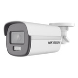 Hikvision Cámara De Seguridad Metalica Tipo Bala Turbohd 2 Mp Imagen A Color Las 24hrs. Con Protección Ip67 Para Uso Exterior 40 Mts De Luz Blanca Compatibilidad Tvi-ahd-cvi-cvbs Modelo Ds-2ce12df0t-f