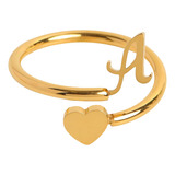 Anillos Con Iniciales Doradas En Z Para Mujeres Y Niñas, Let