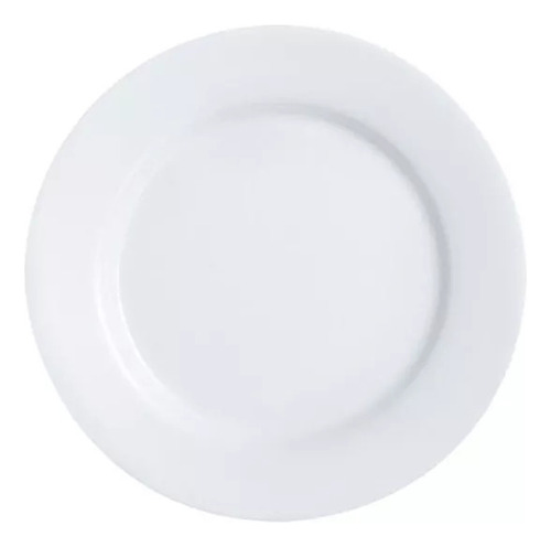 Plato Playo Ancho Luminarc Everyday 26,5 Cm  Vidrio Opal