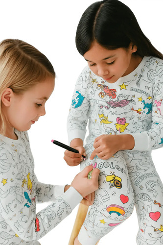 Pijama Coloreable / Colorear Para Niños Con Plumones!