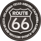 Patch Bordado Rota 66 Route 66 Motociclista P/ Colete Rt33
