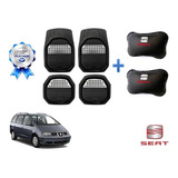 Tapetes Carbon 3d + Par Cojines Seat Alhambra 2002 A 2008