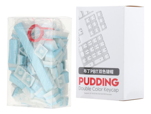 Pbt Pudding Keycaps 108 Teclas Translúcido Azul