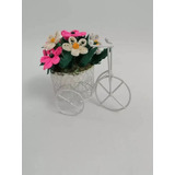 Bicicleta De Flores Metal U.s.a Decorativa