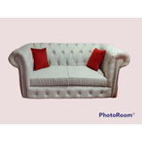 Hermosos Sofa Chestersfield De Dos Cuerpos + 2 Cojines