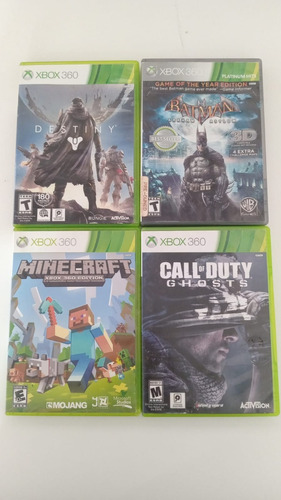 Lote De Juegos Xbox 360 Minecraft Batman Cod Ghost Destiny