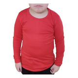 3 Camisetas Algodon Nacional Niños Color Rojo