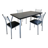 Juego Comedor Combo Mesa Silla Estambul  1.2 X 70 + 4 Sillas Aluminio Reforzada Caño Pintado Directo Garantia Fabrica Cl